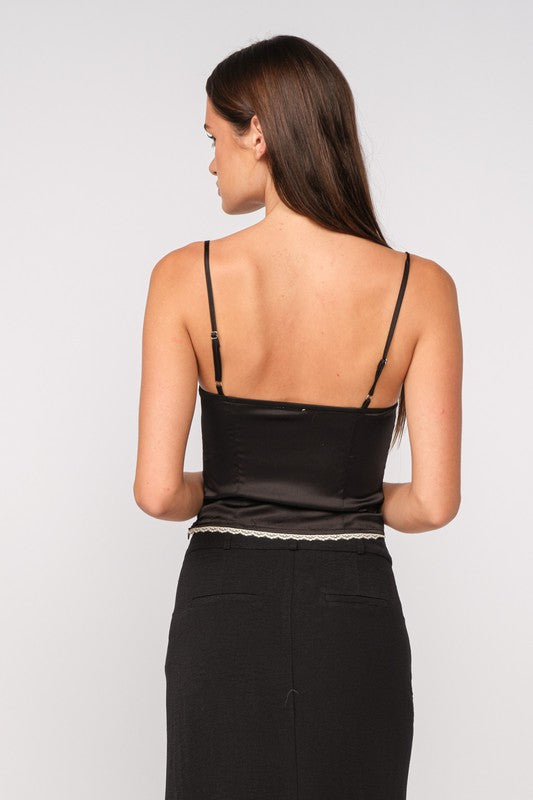 MILA LACE TRIM TOP