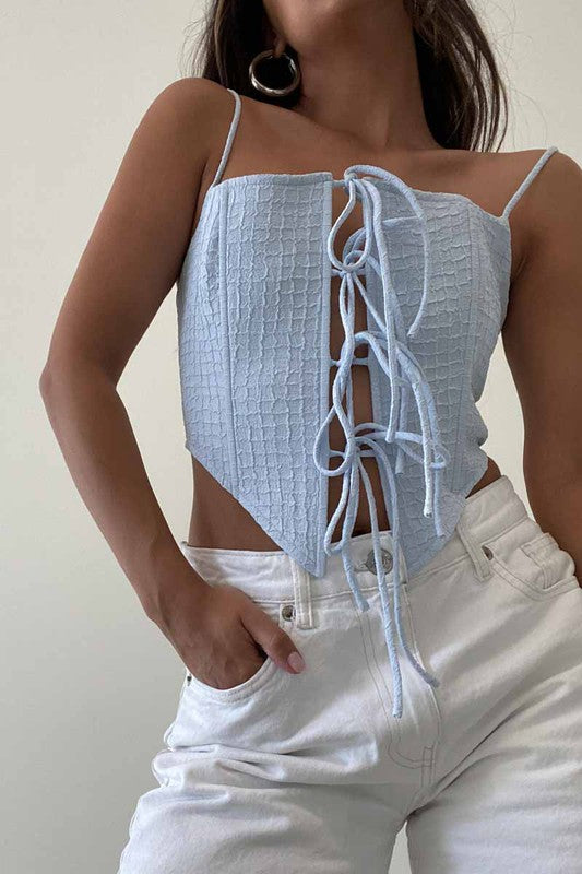 LUCY TIE CORSET TOP