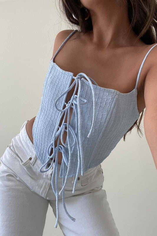 LUCY TIE CORSET TOP