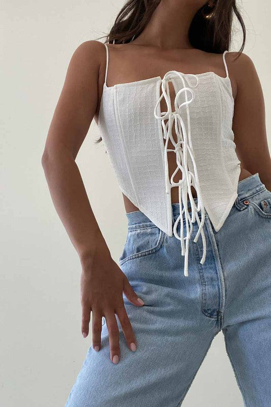 LUCY TIE CORSET TOP
