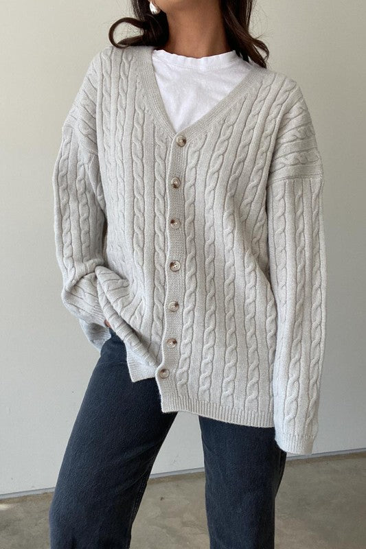 JACKIE CABLE KNIT CARDIGAN
