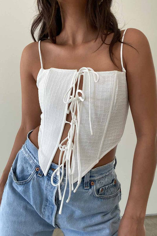 LUCY TIE CORSET TOP
