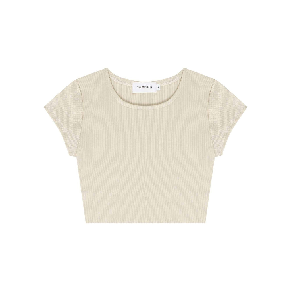 WOMENS RAW HEM CROP BABY TEE