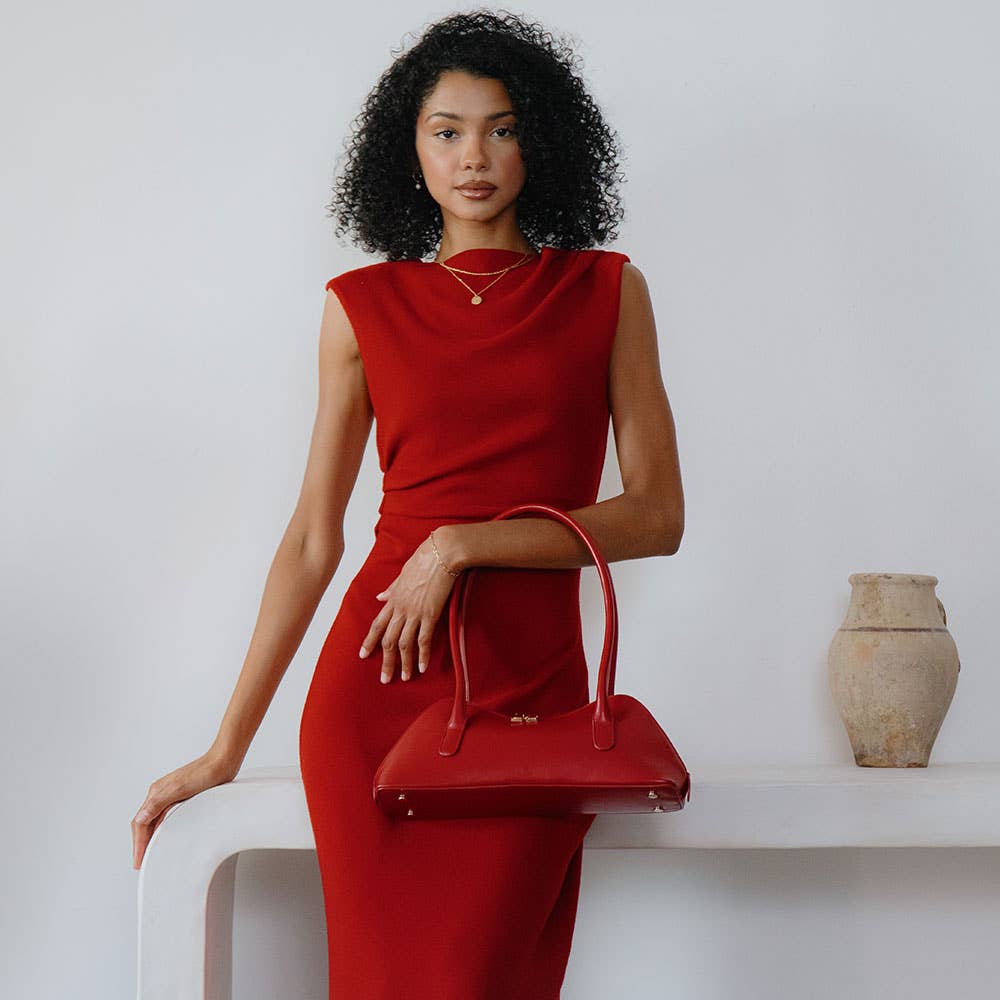 Dakota Red Recycled Shoulder Bag