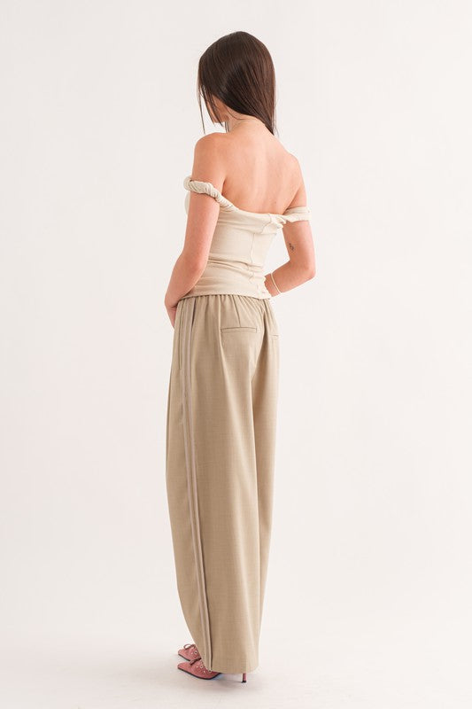 ISLA TWISTED OFF THE SHOULDER TOP