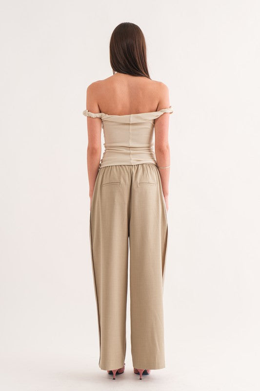 ISLA TWISTED OFF THE SHOULDER TOP