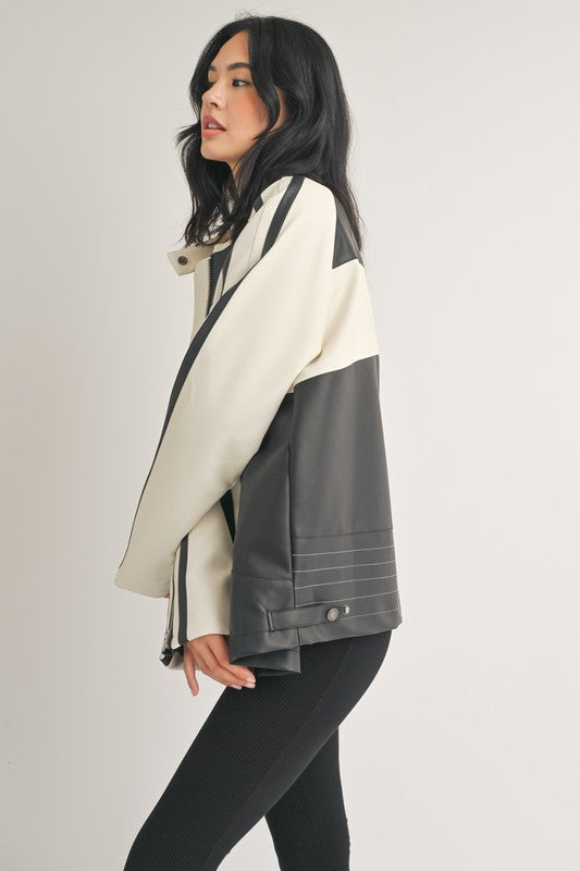 Cara Faux Leather Moto Jacket