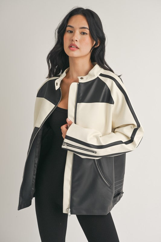 Cara Faux Leather Moto Jacket
