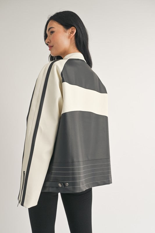 Cara Faux Leather Moto Jacket