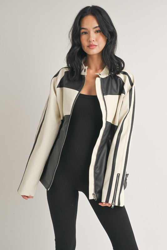 Cara Faux Leather Moto Jacket