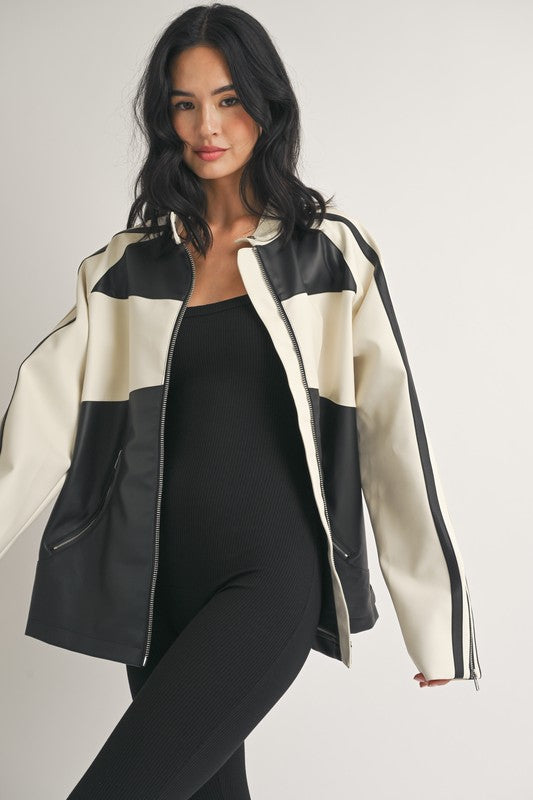 Cara Faux Leather Moto Jacket