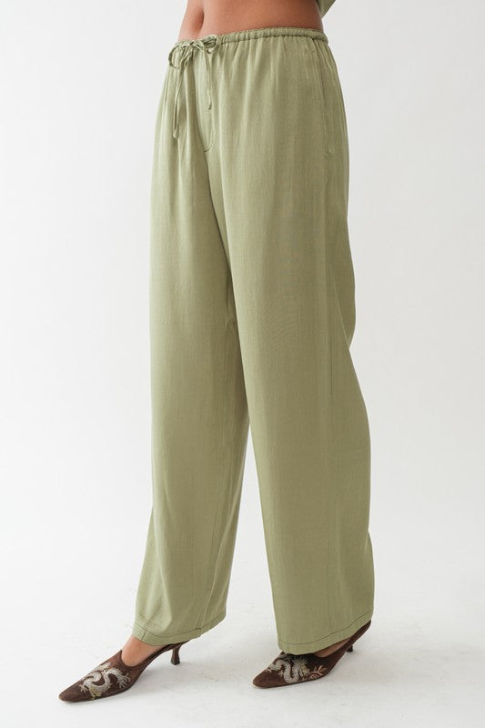 TROYE DRAWSTRING WAIST PANTS