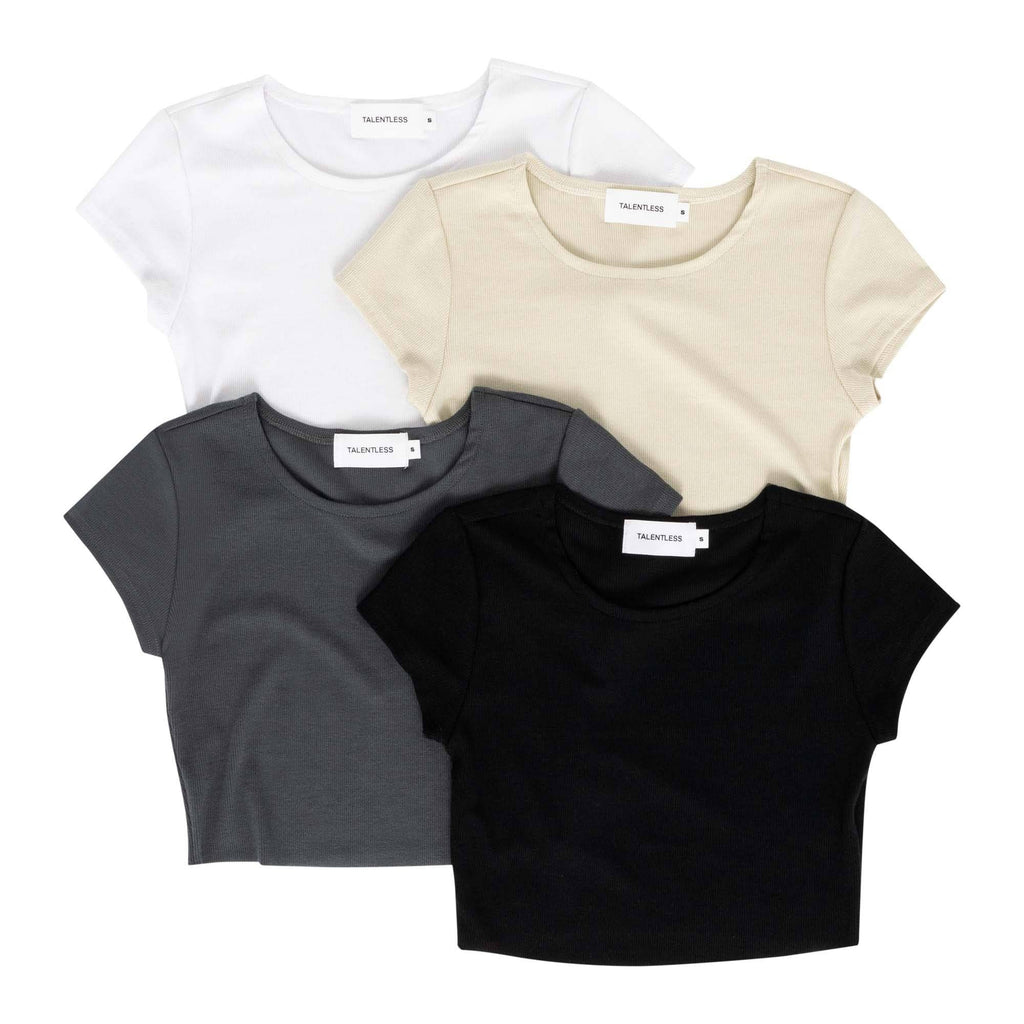 WOMENS RAW HEM CROP BABY TEE