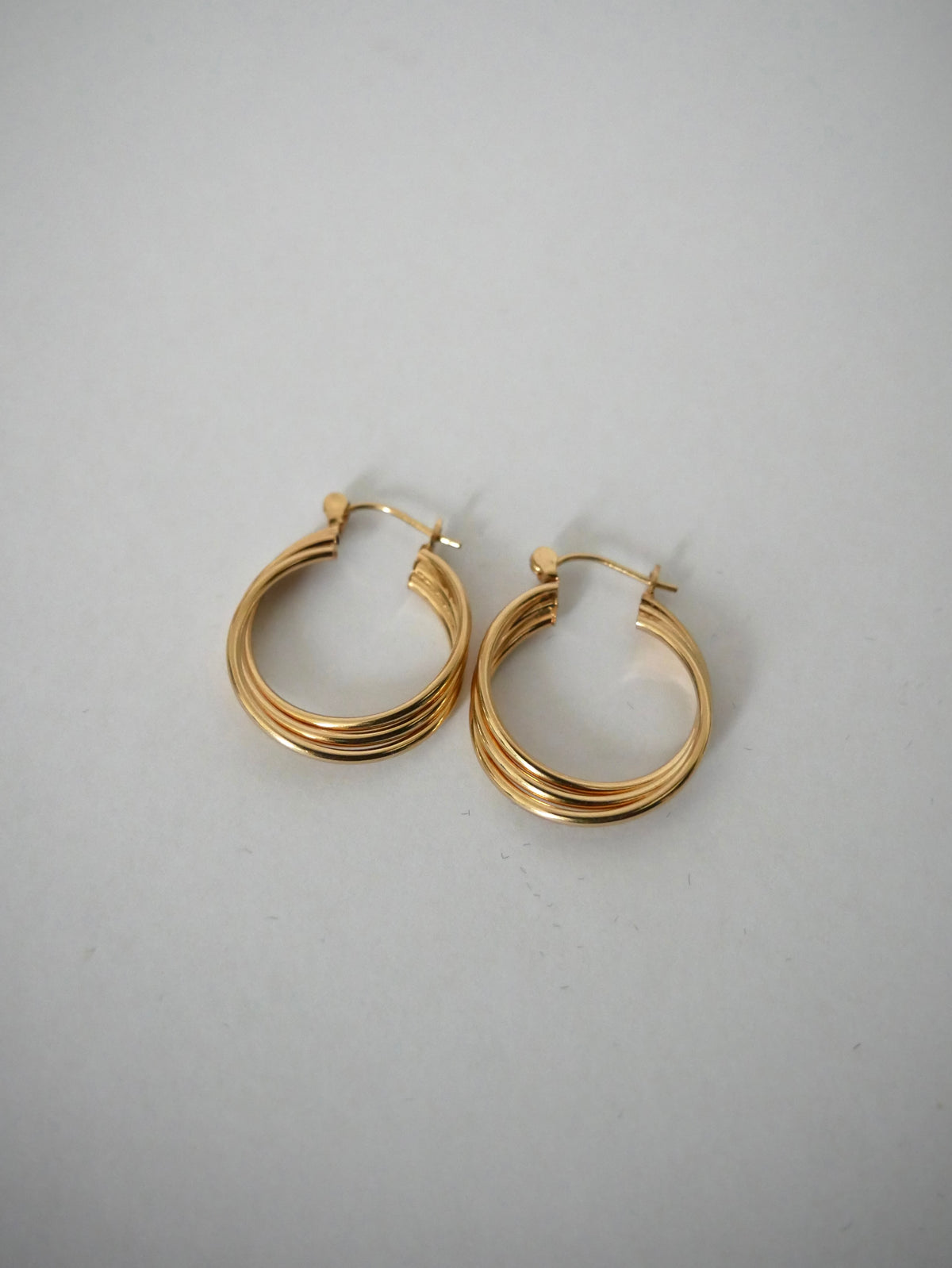 Triple Twist Hoop Earrings
