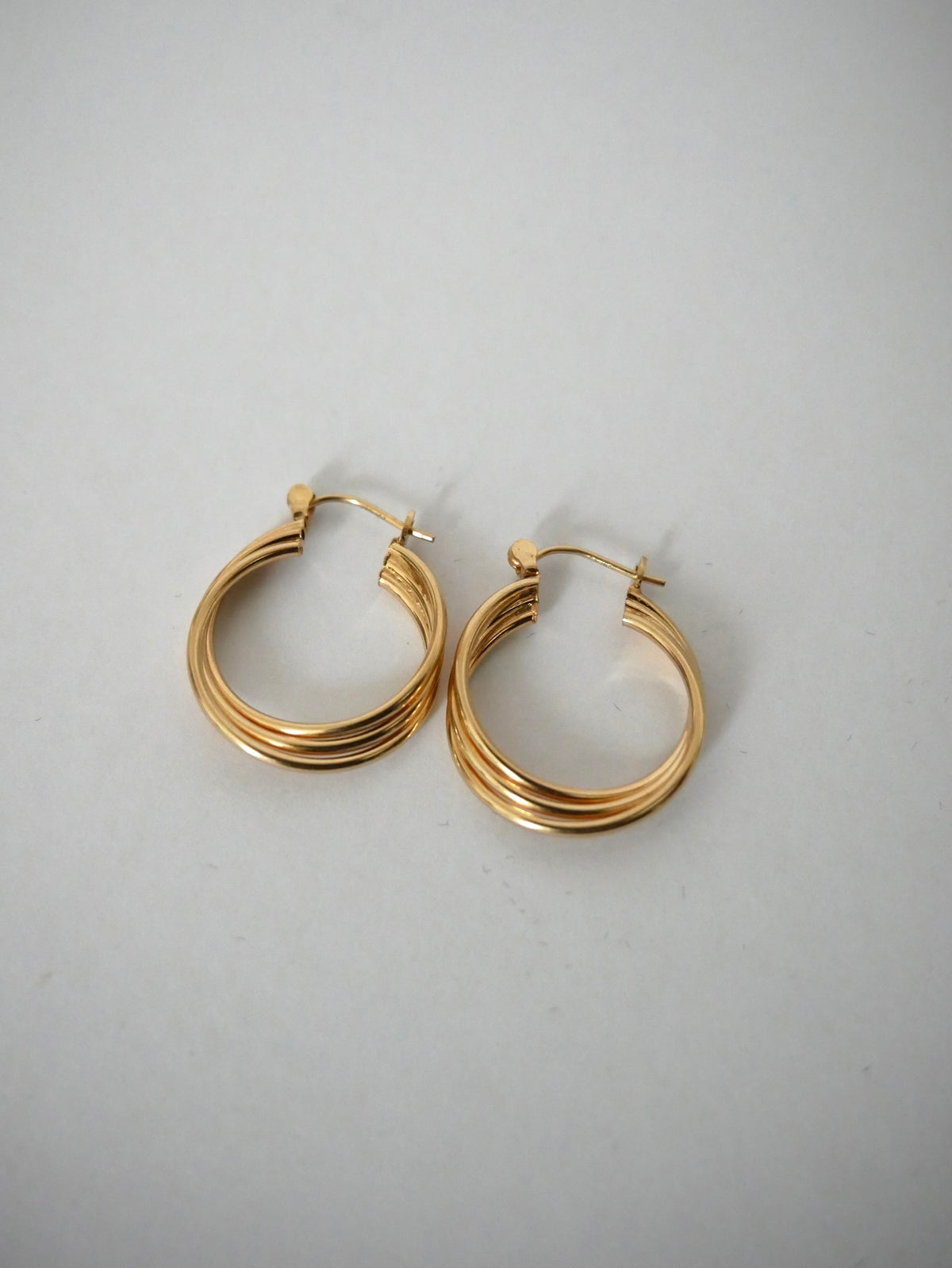 Triple Twist Hoop Earrings