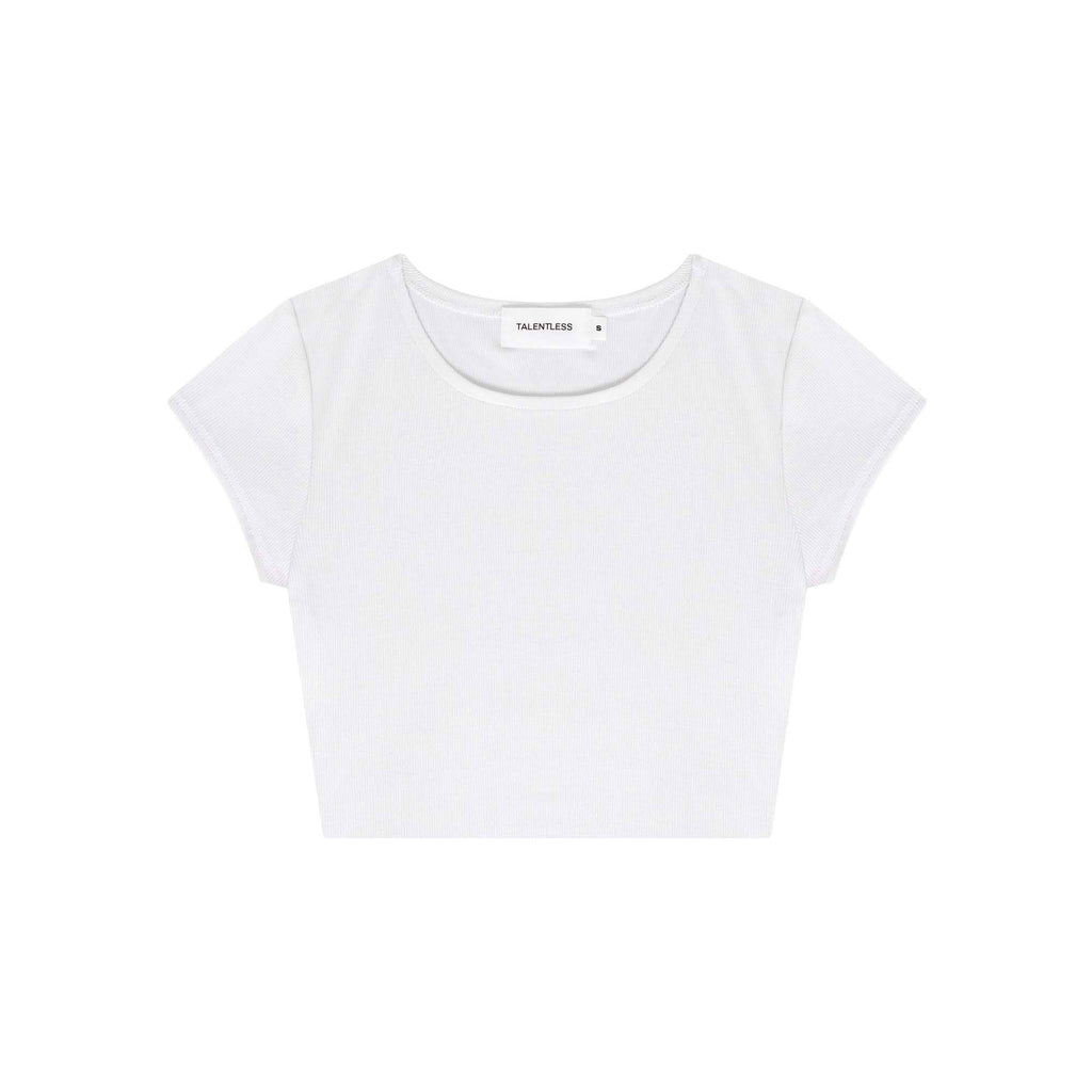 WOMENS RAW HEM CROP BABY TEE