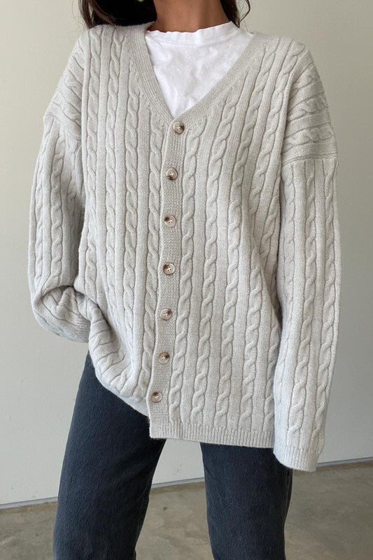 JACKIE CABLE KNIT CARDIGAN