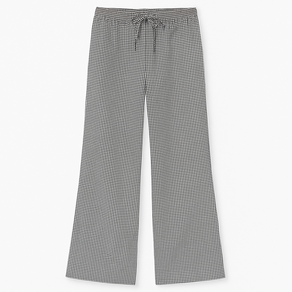 Gingham Linen Pants