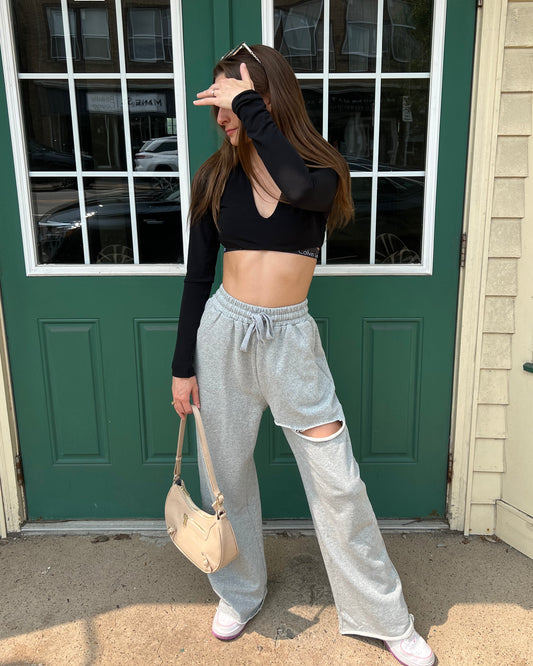 WIDE LEG SWEATPANTS