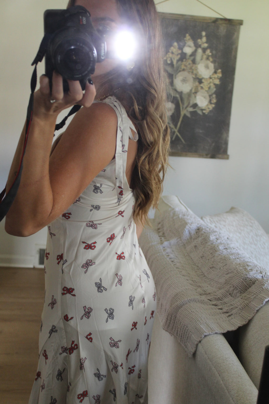 BOW SATIN DRESS