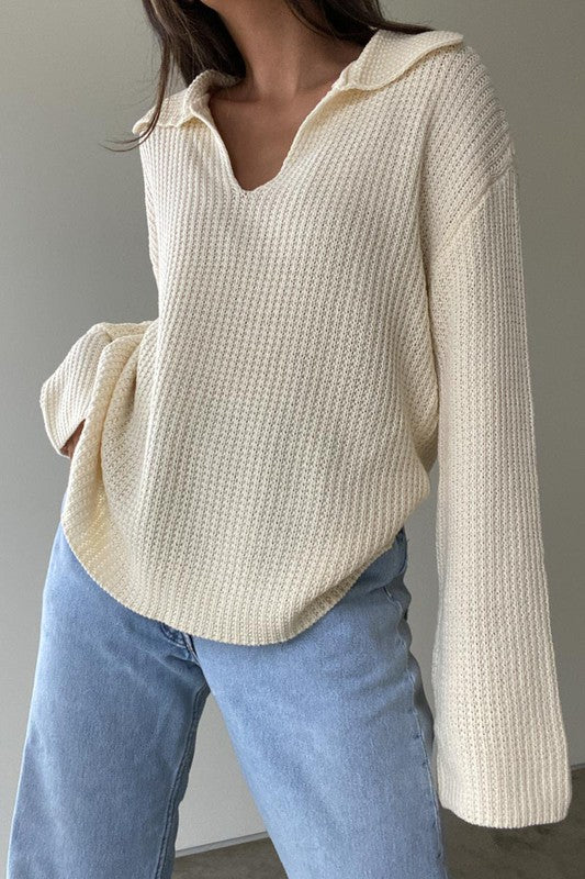 WAFFLE KNIT TOP