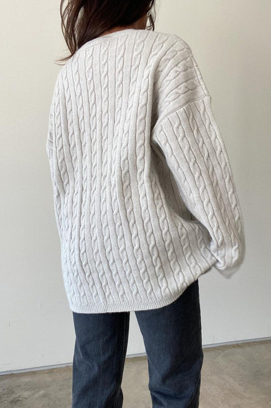 JACKIE CABLE KNIT CARDIGAN