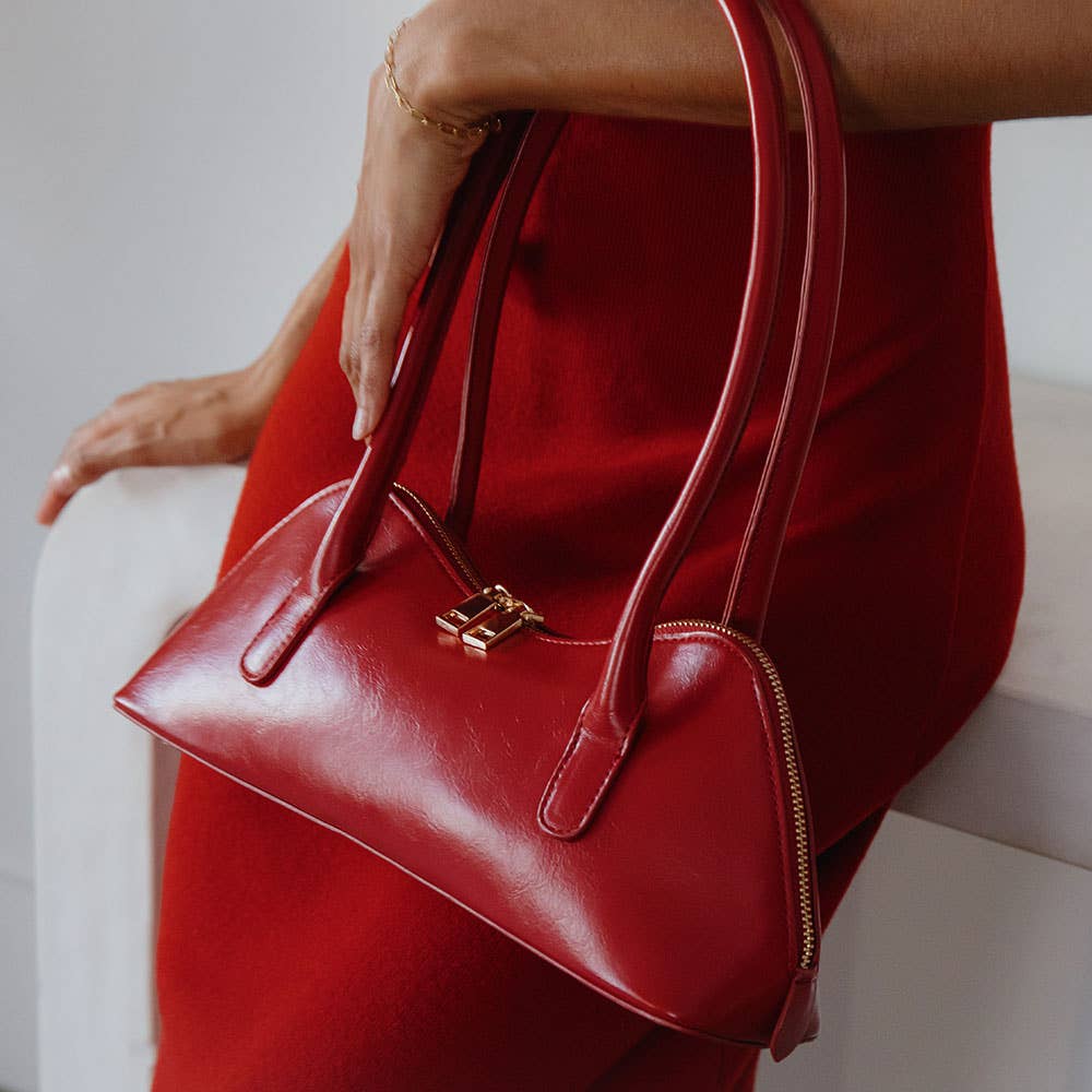 Dakota Red Recycled Shoulder Bag