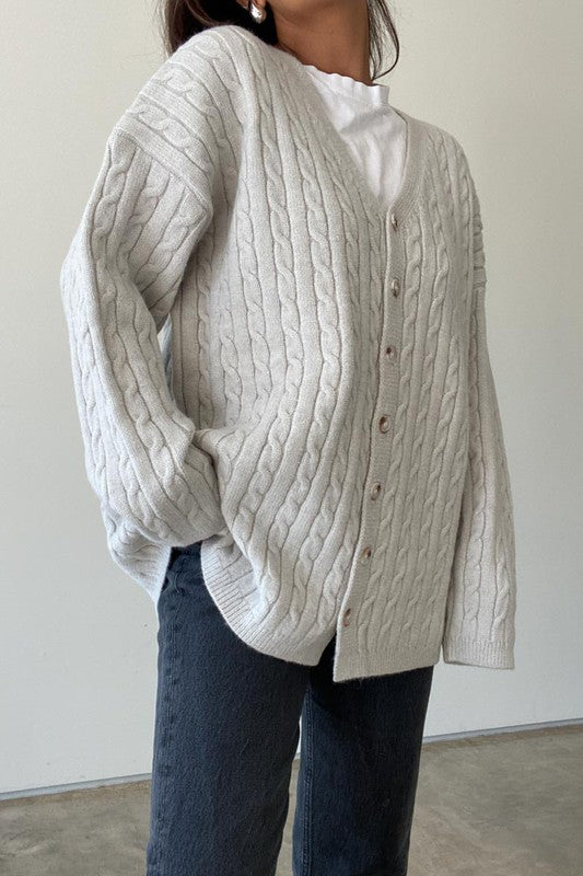JACKIE CABLE KNIT CARDIGAN