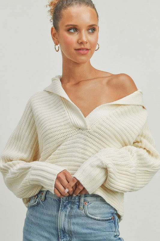 DRAMA V NECK SWEATER