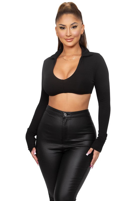 Collard Crop Top