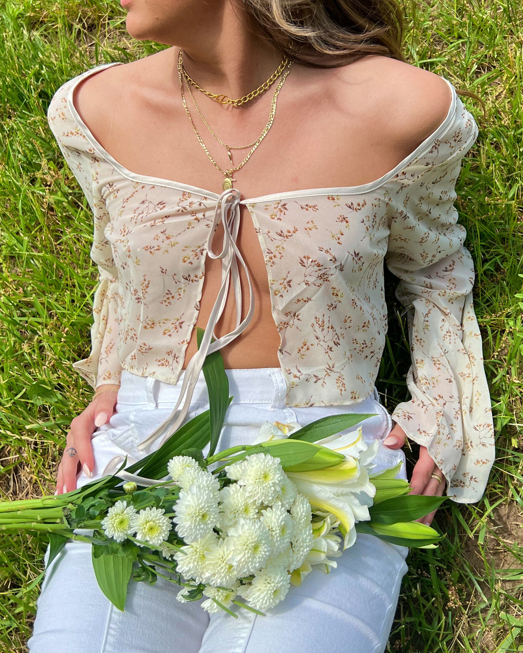 EVE TIE TOP // CREAM