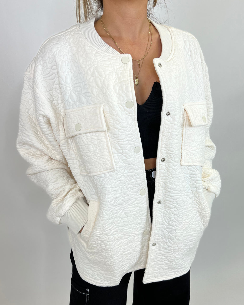 QUILTED BASEBALL JACKET