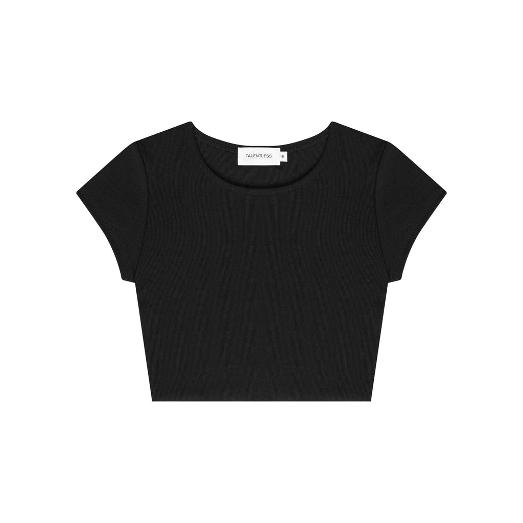 WOMENS RAW HEM CROP BABY TEE